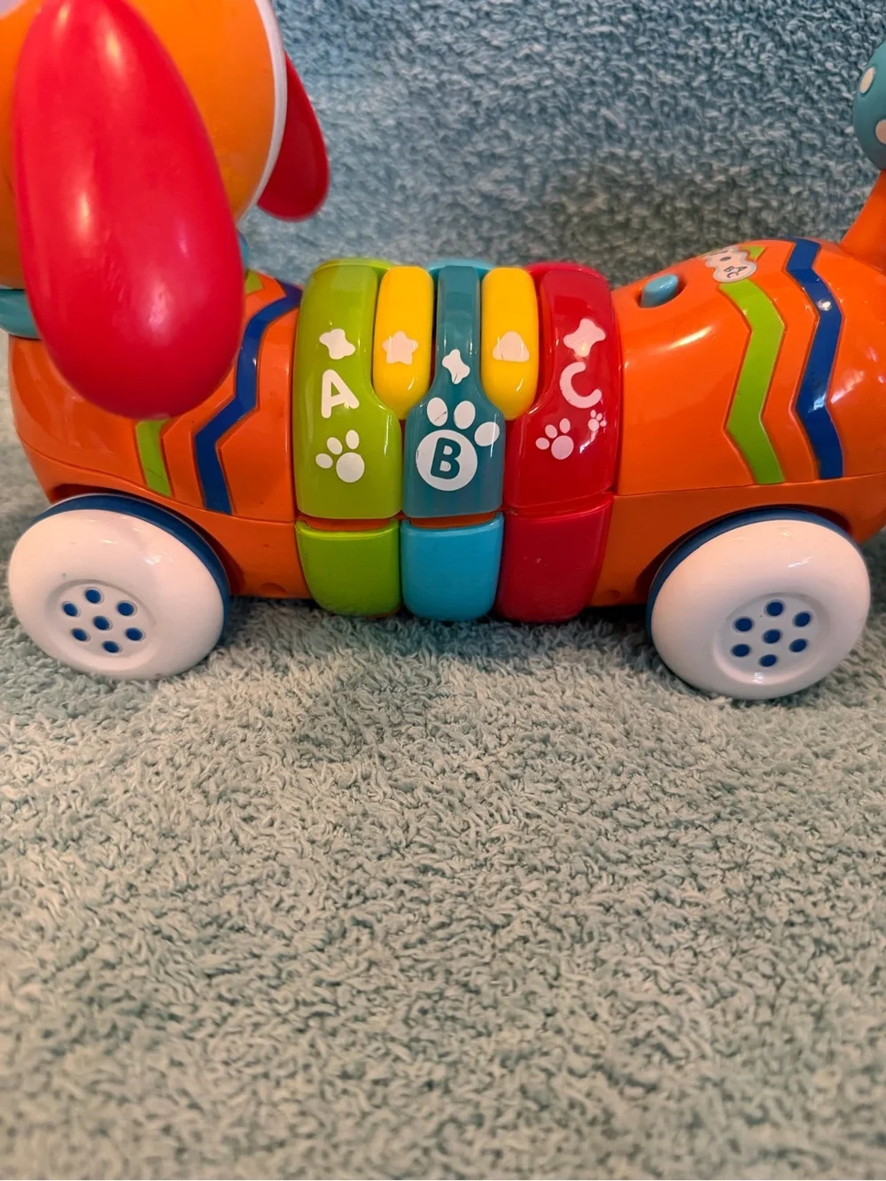 Lot of 2 Interactive Toy Dogs: VTech Pull Along & Winfun Rainbow Pup Educational